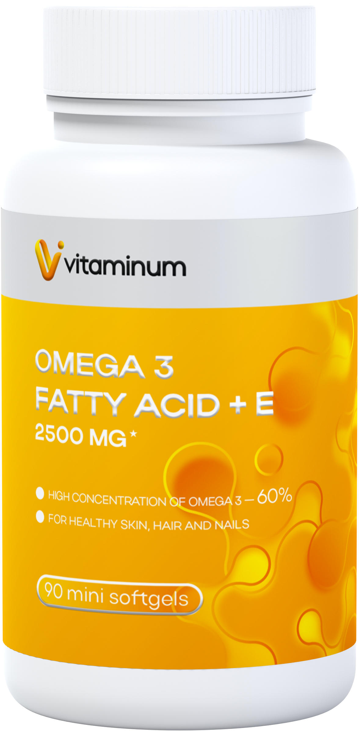  Vitaminum ОМЕГА 3 60% + витамин Е (2500 MG*) 90 капсул 700 мг   в Боровичах