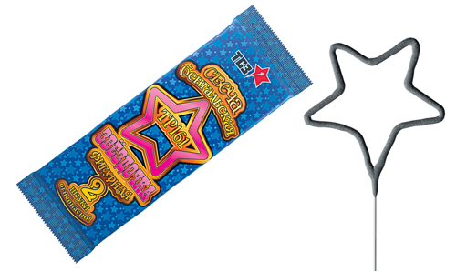  Бенгальские свечи фигурные 2 шт "Звездочка"  в Боровичах